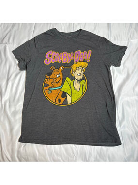 Men's Scooby-Doo! Gray Short Sleeve Tee M with Shaggy and Scooby